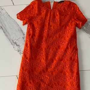 Women's Orange Lacy dress